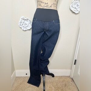 Paige Premium Denim Maternity Melrose Jeans in Dark Blue Size 29
